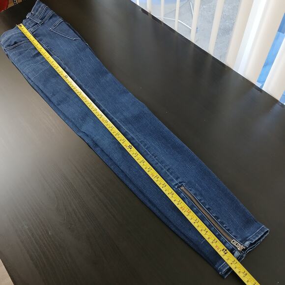 Madewell Skinny Skinny Ankle Zip Jeans size 27 med indigo blue mid-rise 28Wx29L - Picture 15 of 16